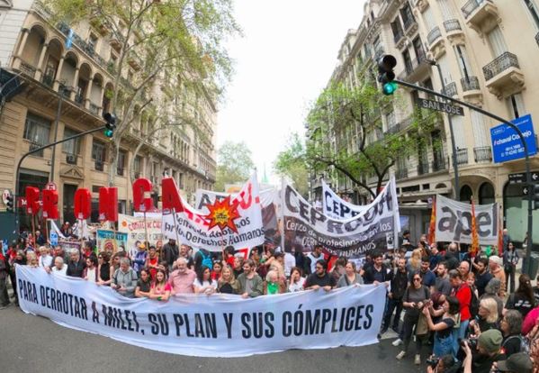 Marcha de la Bronca: la izquierda marchó contra el gobierno de Milei y dejó un claro mensaje a la cúpula gremial