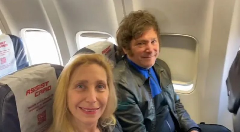 Milei inició su viaje a Estados Unidos
