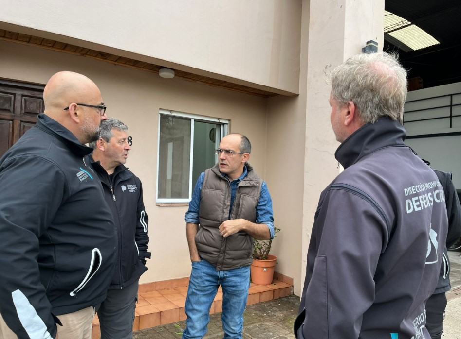 Temporal en Bolivar: El intendente Pisano encabeza el operativo en articulación con Provincia