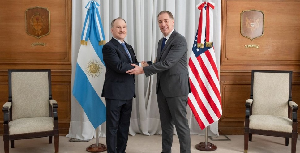 Diego Santilli recibió al embajador Peter Lamelas en la Casa Rosada