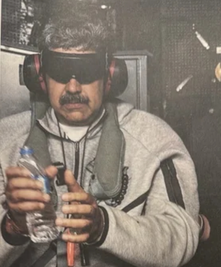 Trump difundió la primera foto de Maduro detenido